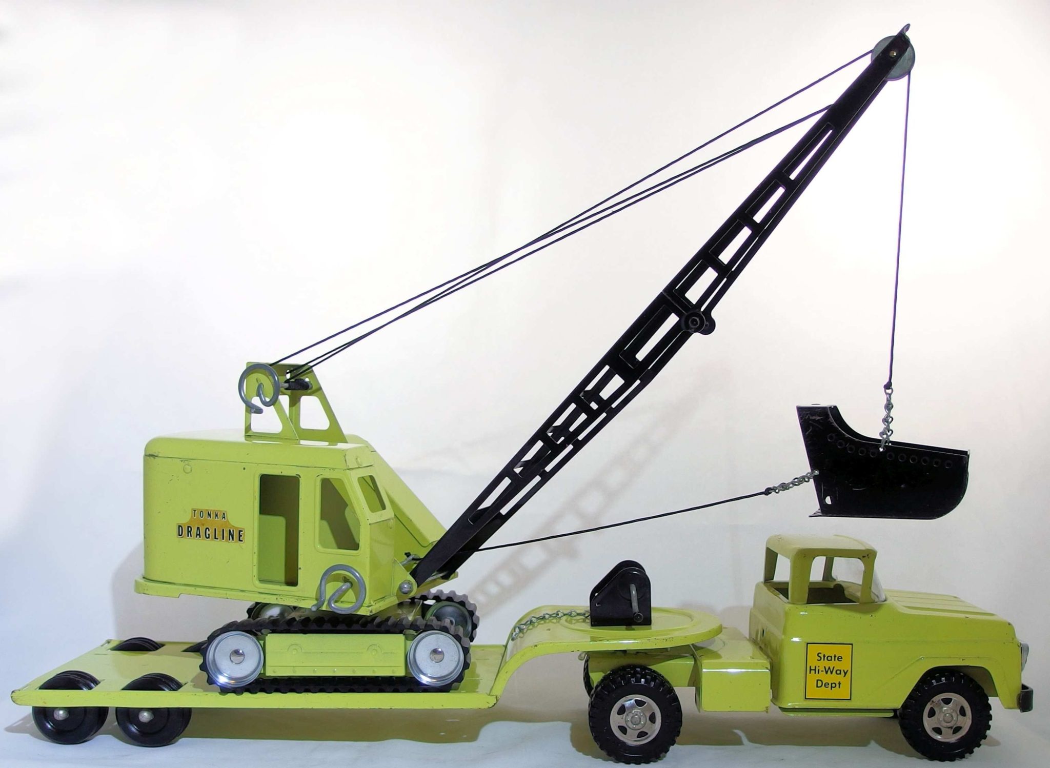 Tonka 1959 State Hi Way Dept Dragline And Lowboy Trailer Trucks From